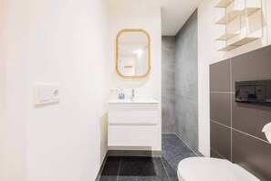 Regadera, amenidades de baño gratuitas, secadora de cabello 