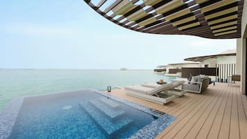 Villa, 1 Double Bed, Overwater | Frette Italian sheets, premium bedding, down duvets, memory-foam beds