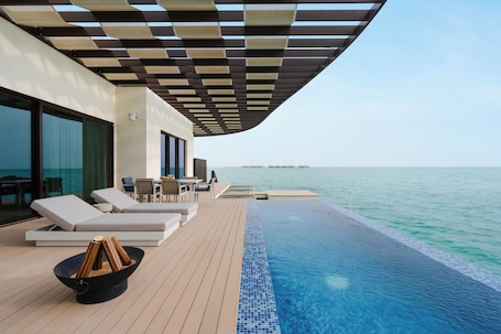 Villa, 2 Bedrooms, Overwater | Frette Italian sheets, premium bedding, down comforters. Hawar Resort By Mantis
