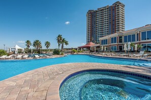 Indoor pool, outdoor pool - Oceanfront Tower 3 Gulf & Bay View 3-Bedroom 18th Floor Condo in Pensacola Beach (Pensacola Beach)