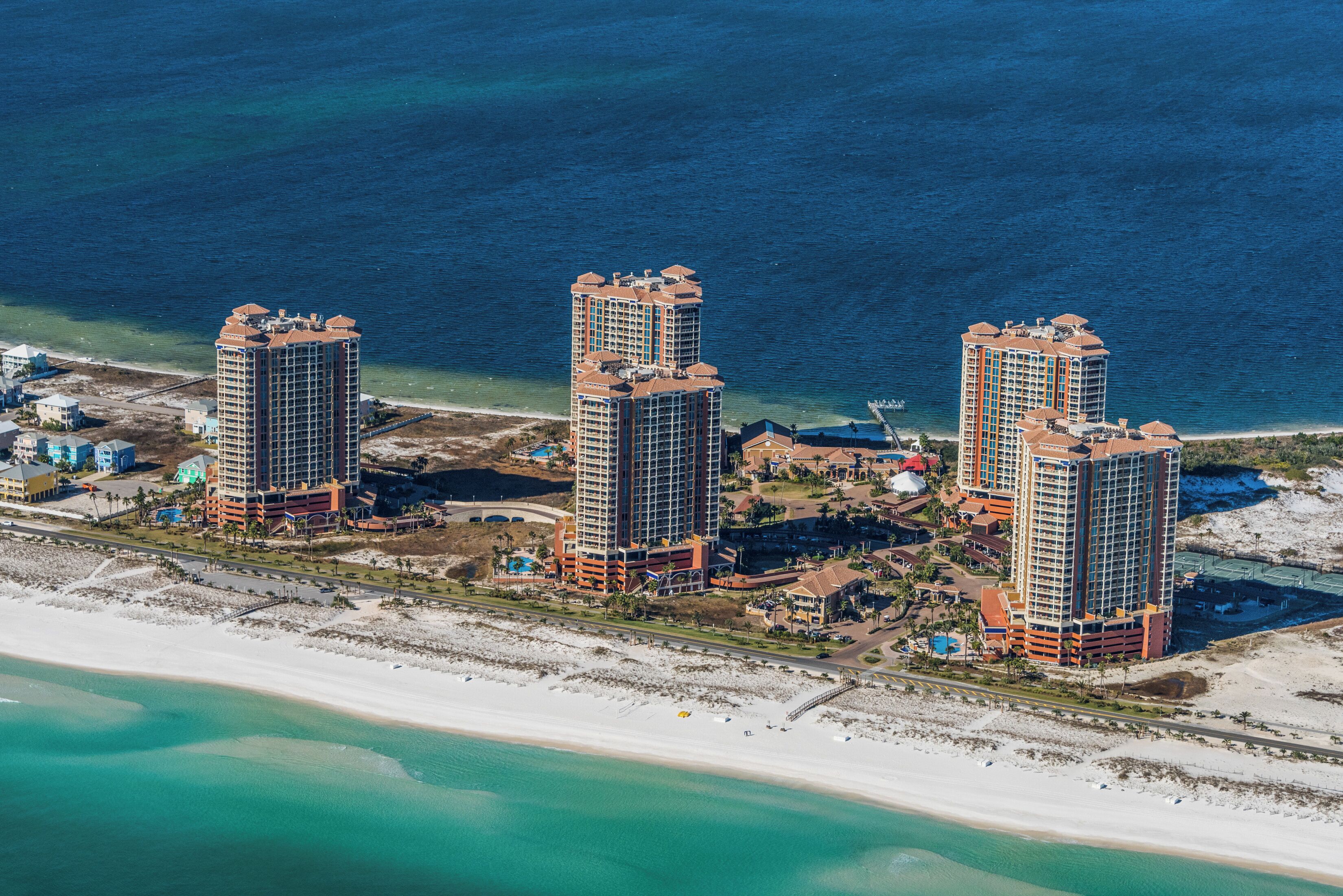 On the beach, sun loungers