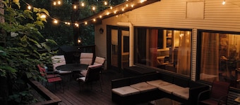 HOT TUB, FIRE PIT, DOGS WELCOME, 2 MINUTES to LAKE LURE BEACH and CHIMNEY ROCK