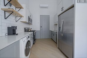 Fridge, microwave, oven, stovetop - #314 New Historic Downtown Condo (Birmingham)