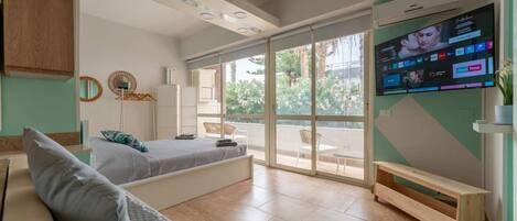 1 غرفة نوم وواي فاي وملاءات أسرّة