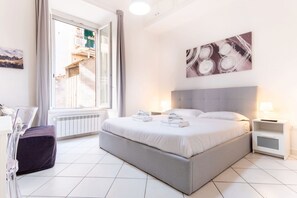 2 bedrooms, desk, iron/ironing board, travel cot