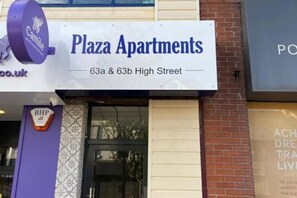 Exterior detail - The Plaza Suites High St Bangor
 (Bangor)