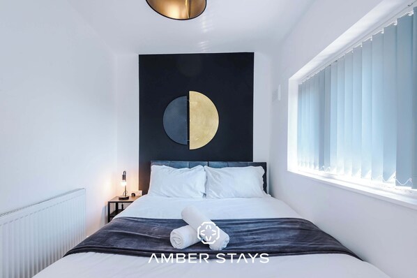 4 bedrooms, iron/ironing board, travel cot, WiFi