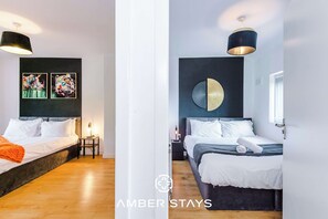 4 bedrooms, iron/ironing board, travel cot, WiFi