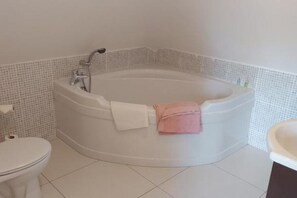 Hair dryer, bidet, towels, toilet paper - Tower House
 (Helen's Bay)