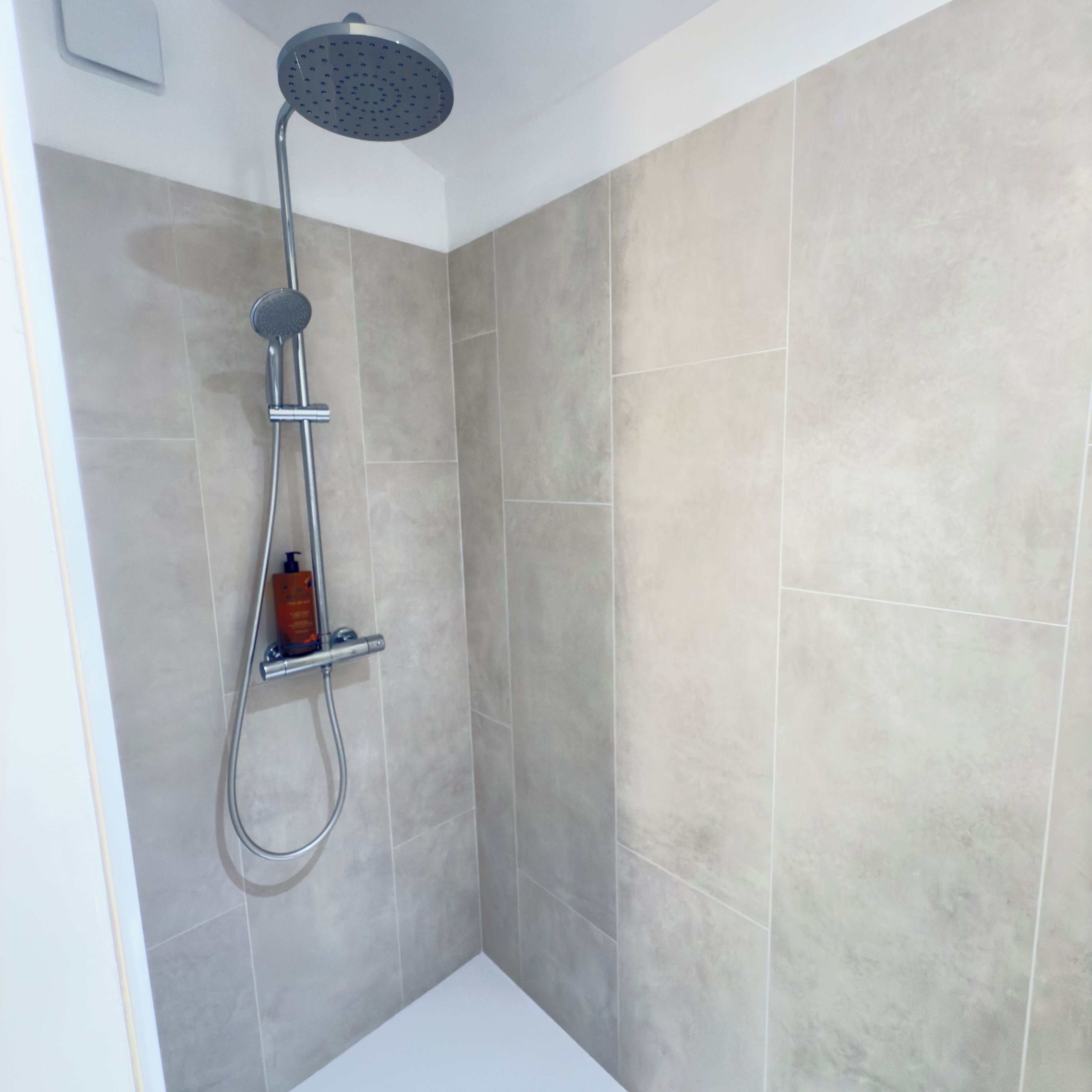 Douche, sèche-cheveux, savon, papier toilette