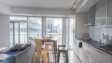 Microwave, oven, stovetop, dishwasher