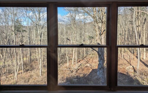 Serene & private getaway 5 min. from EVL. 4 beds, 2.5 baths, sleeps 14, hot tub.