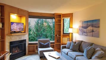 Télévision, cheminée