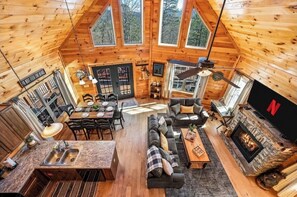 TV, fireplace, video games - Firefly Ridge! Fishing Pond, Hot Tub, Fire Pit! (Sevierville)