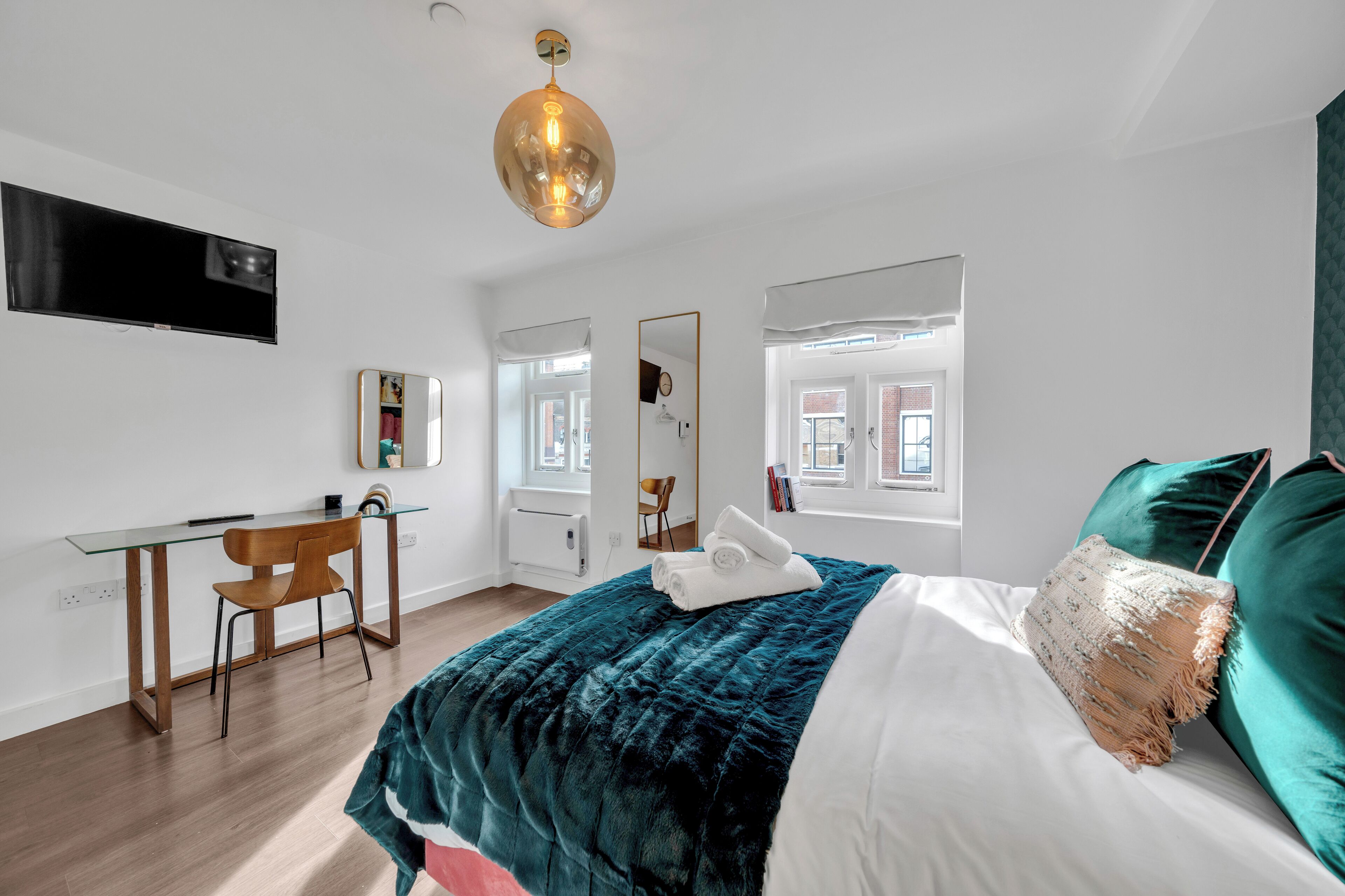 Desk, iron/ironing board, travel crib, WiFi