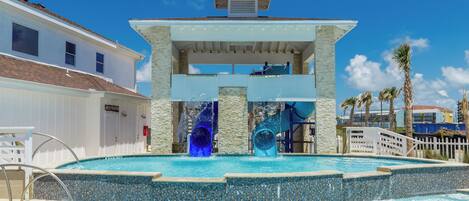 Een verwarmd zwembad