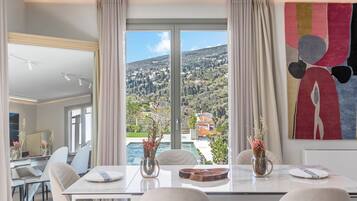 Luxury Villa, 2 Bedrooms, Private Pool, Sea View | 2 bedrooms, desk, laptop workspace, soundproofing