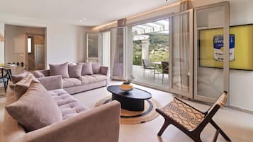 Comfort Villa, 2 Bedrooms, Private Pool, Sea View | 2 bedrooms, desk, laptop workspace, soundproofing