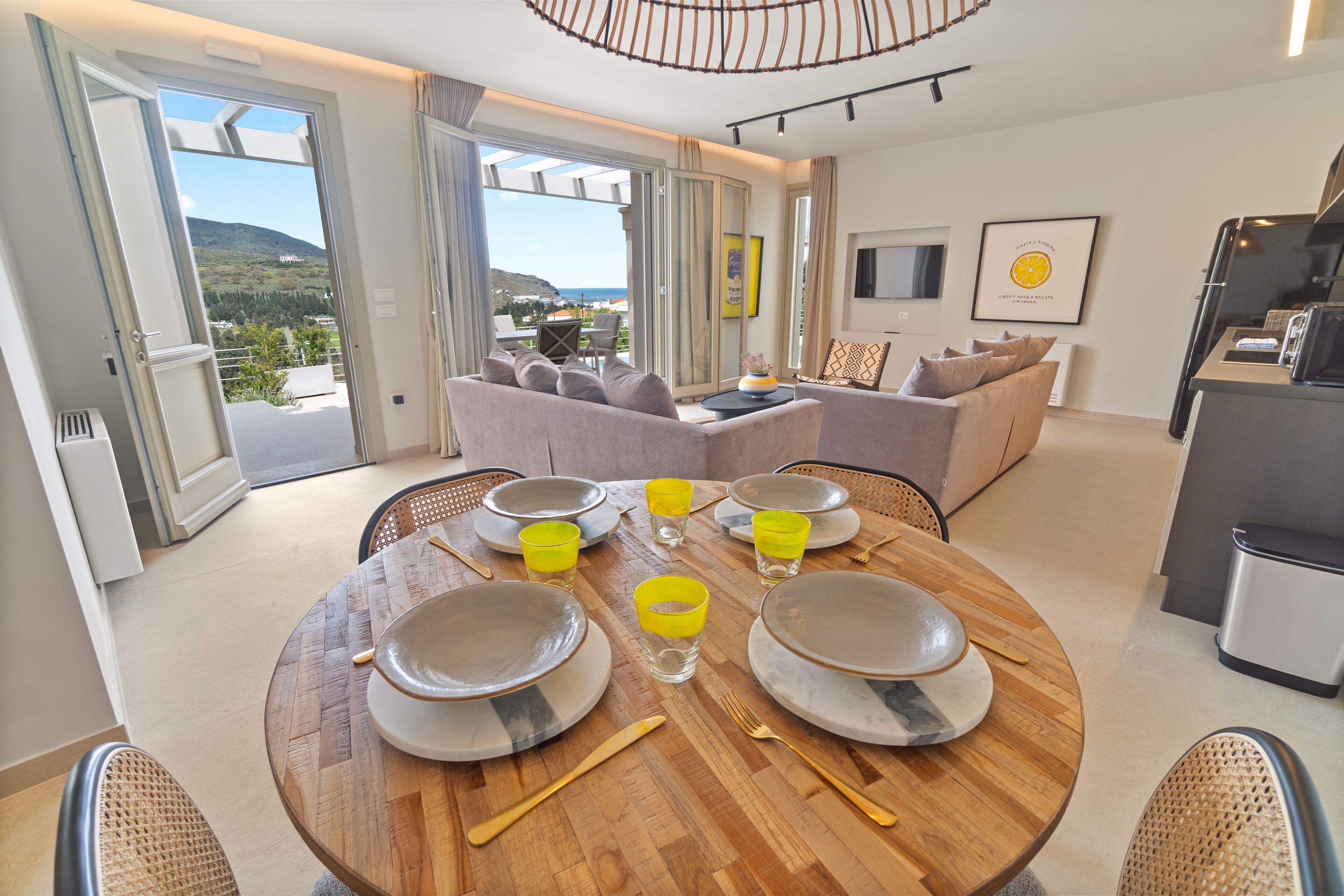 Comfort Villa, 2 Bedrooms, Private Pool, Sea View | 2 bedrooms, desk, laptop workspace, soundproofing