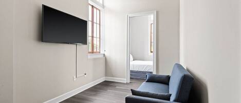 1 bedroom, iron/ironing board, bed sheets