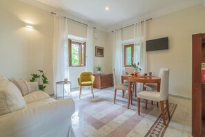 高级套房, 湖景 | 起居区 | 电视