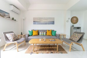 Familienapartment, Stadtblick | Wohnbereich