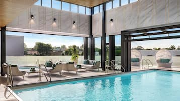 Indoor pool, free cabanas, pool umbrellas