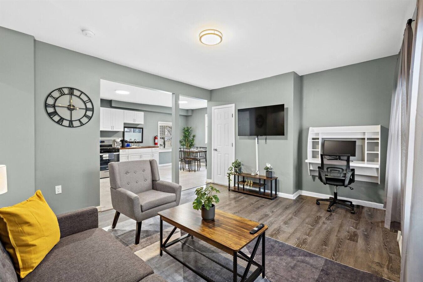 Smart TV, foosball, computer monitors