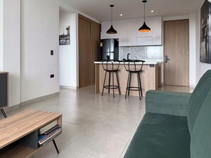 Deluxe Apartment, Balcony, Hill View | Living area