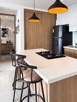 华丽公寓, 阳台, 山景 | 私人厨房 | 电热水壶