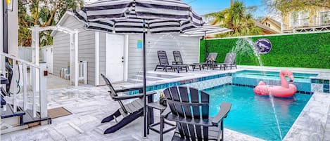 Outdoor pool, a heated pool