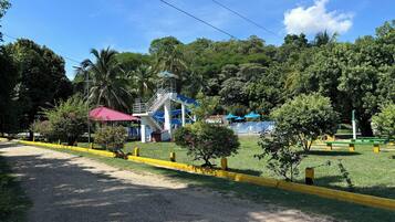 35-inch flat-screen TV with cable channels, DVD player