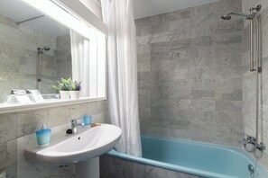 Towels, soap, shampoo