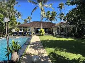 Outdoor pool, a heated pool