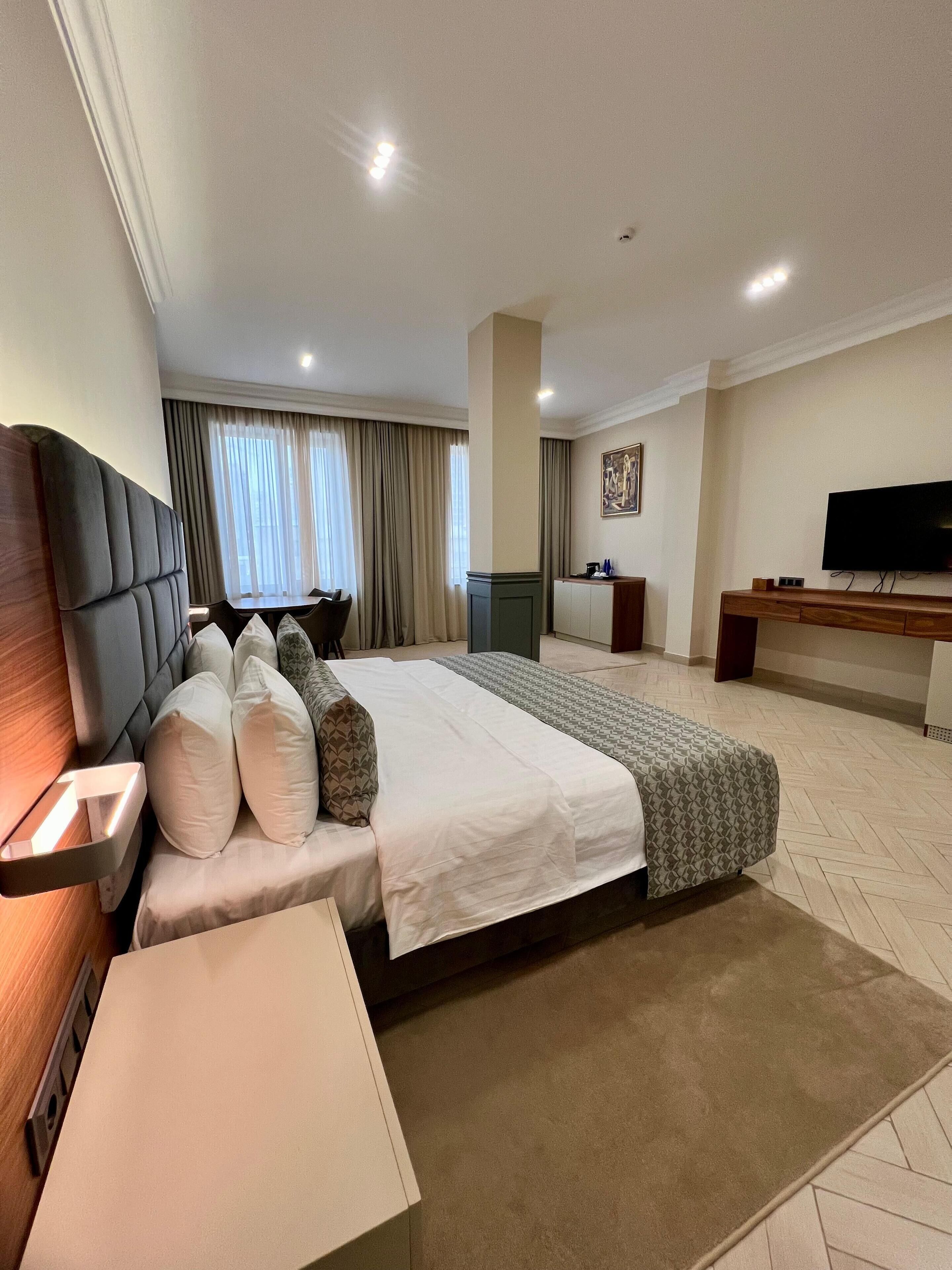 Luksus-dobbeltværelse | Premium-sengetøj, senge med madrasser af memory foam