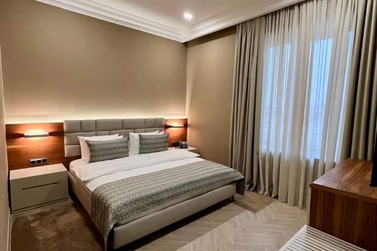 1 slaapkamer, luxe beddengoed, bedden met traagschuimmatras