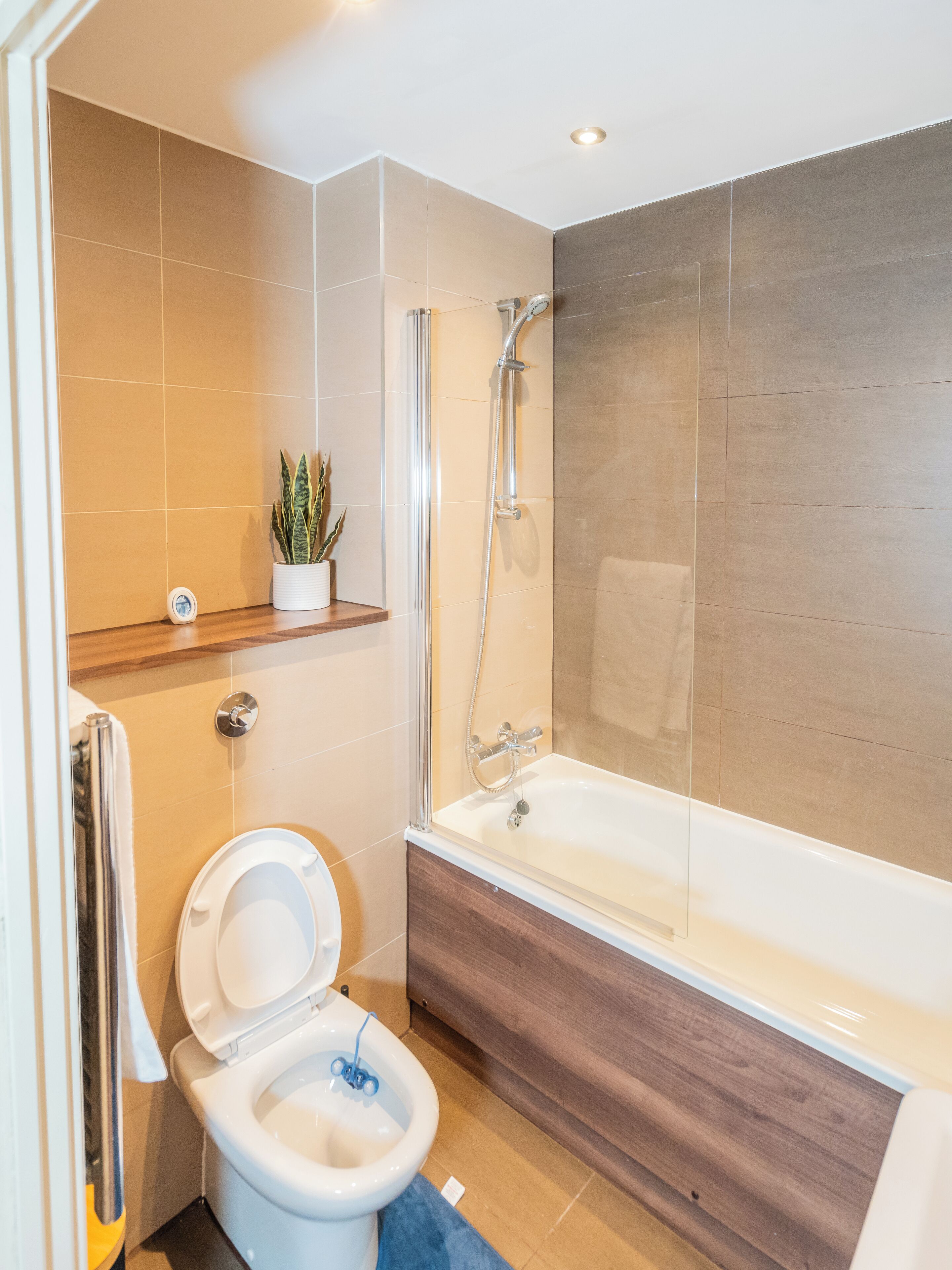 Towels, soap, toilet paper