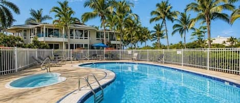 A heated pool
