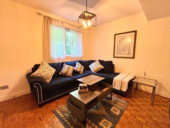 Smart TV, video library - Cozy One Bedroom Basement Apt with Free Parking (Markham)