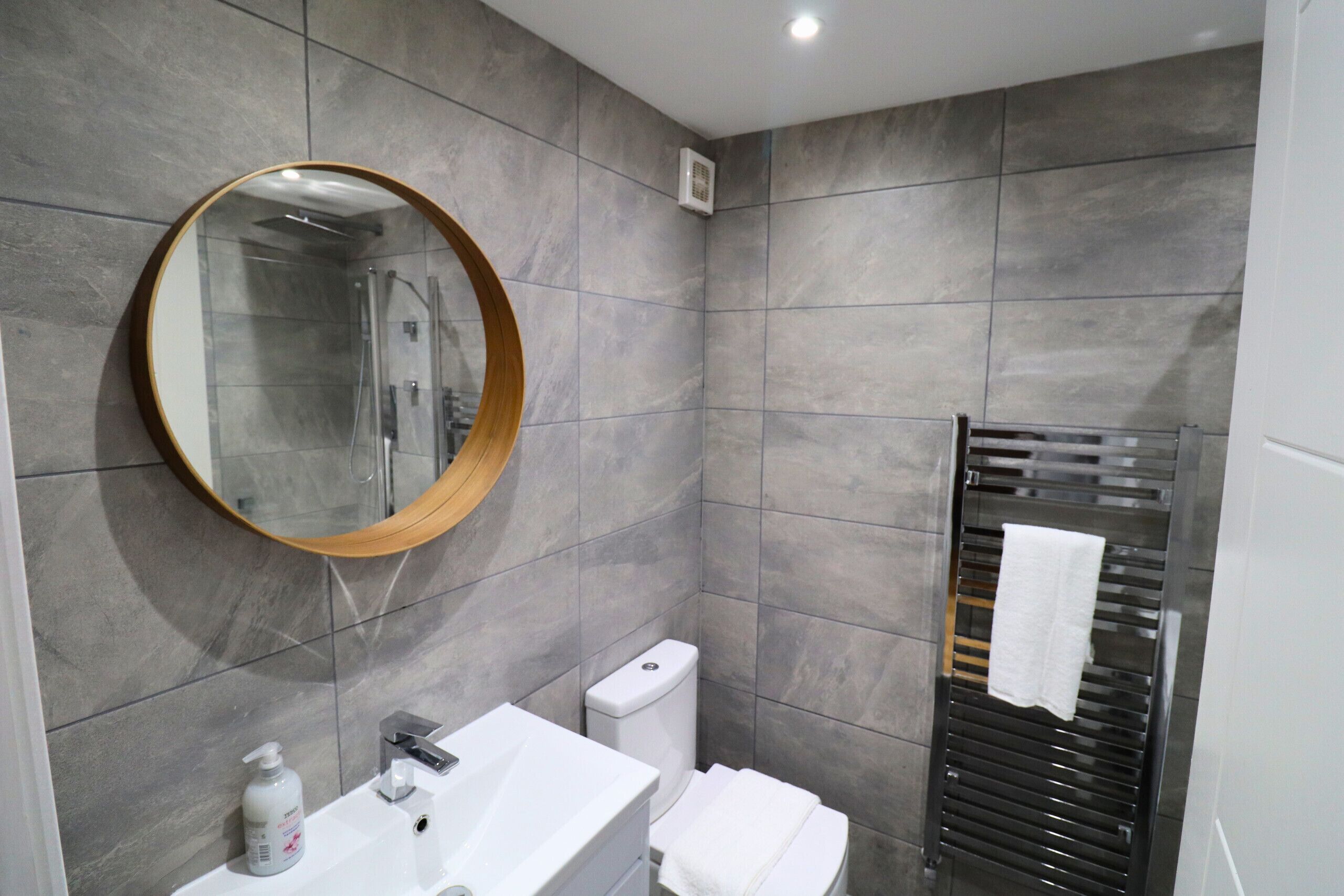 Shower, hair dryer