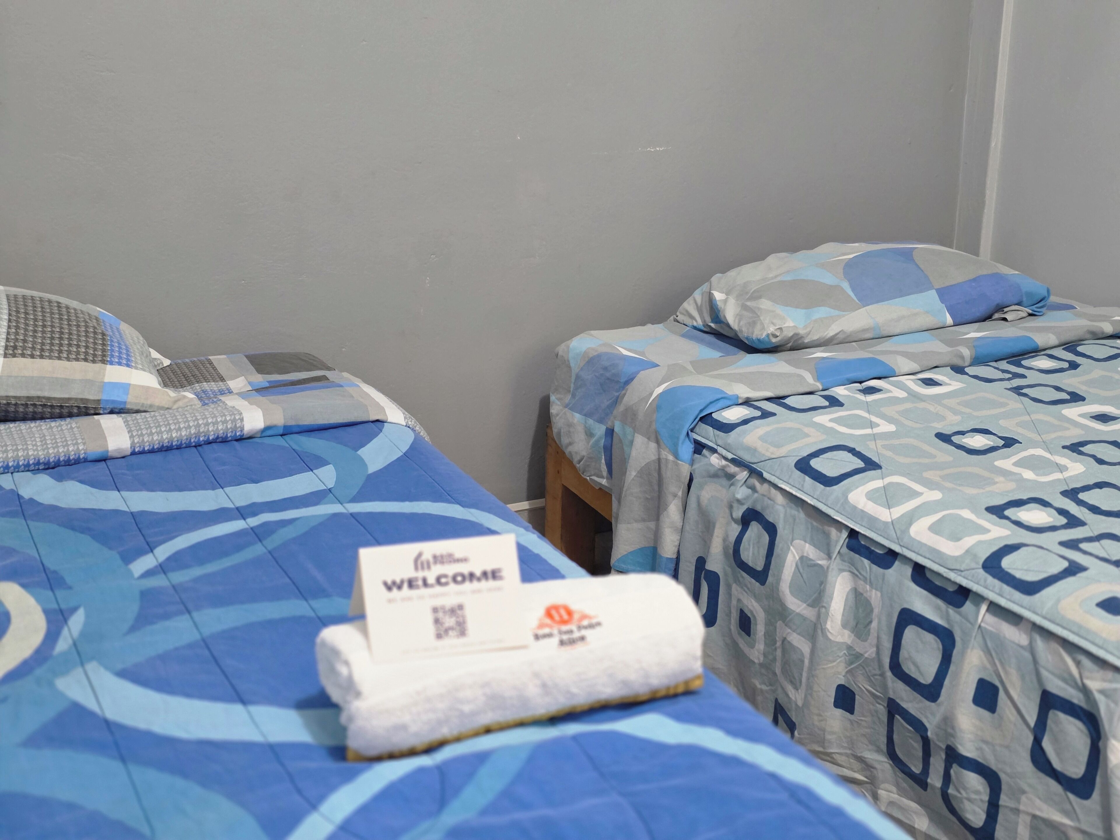 Basic Shared Dormitory | Down comforters, individually furnished, desk, laptop workspace