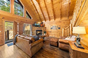 Smart TV, fireplace, video games, foosball