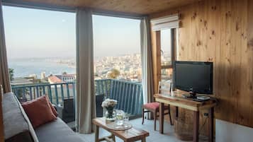Standaard huisje, balkon, uitzicht op zee | 1 slaapkamer, gratis wifi