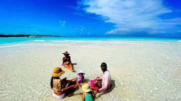 Sun-loungers, beach towels