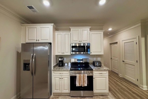 Microwave, oven, stovetop, dishwasher