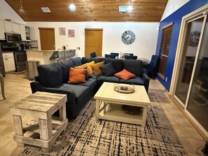 Smart TV, fireplace, video games