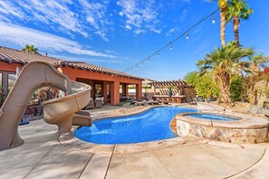 Outdoor pool, a heated pool - NEW! Casa Santa Rosa at Montage, by GPM/ Gameroom / Waterslide/ Sleeps 14+ (Indio)