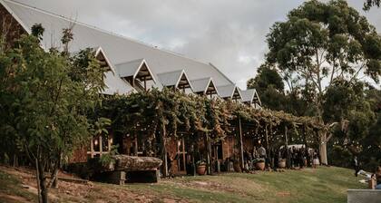 Secluded luxury lodge surrounded by truffle trees, forest, river and dams