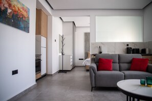 Standard Suite, Non Smoking, City View | Private kitchen | Full-sized fridge, oven, stovetop, cookware/dishes/utensils - LE BOUQUET LUXURY SUITES  (Nicosia)