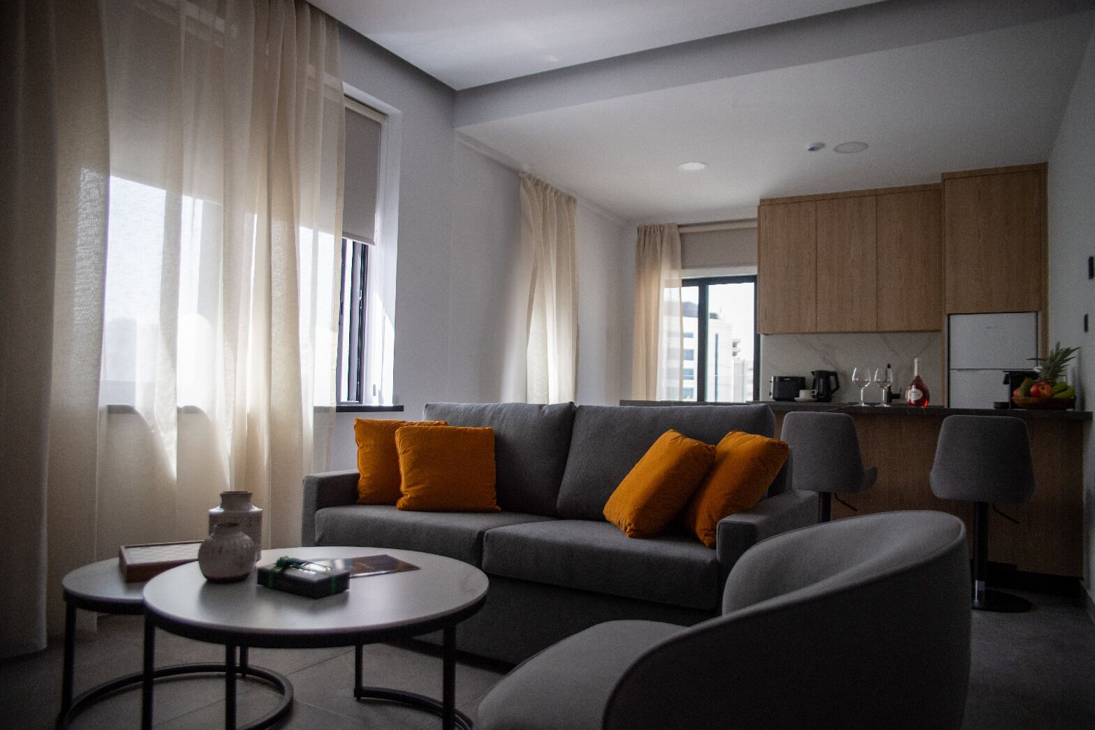Superior-Suite, 1 Schlafzimmer, Stadtblick | Wohnbereich